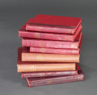 Seven bound editions of Meccano magazine - volume 10 1925, volume 11 1926, 1961, 1963, 1964, 1965 and two undated volumes 

