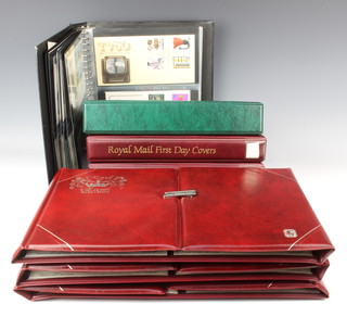 Three Stanley Gibbons Royal Event albums of Commonwealth first day covers, 4 albums of first day covers and an empty first day cover album 