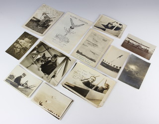 A collection of signed postcards and photographs of early aviators relating to Francis Sweetman-Powell 