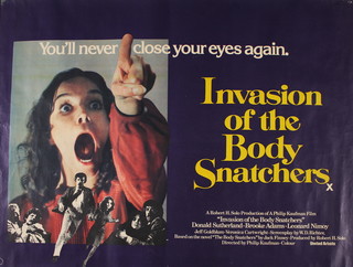 A UK Quad film poster of  Invasion of the Body Snatchers 1978 together with a UK Quad Nightwing poster 