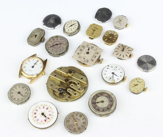 A quantity of pocket and wrist watch movement parts