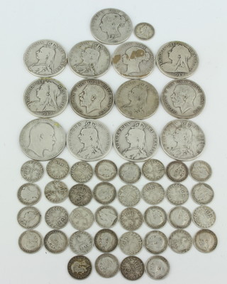 A quantity of pre 1947 coins, 226 grams 