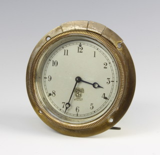 Smiths, an 8 day car clock, the silvered dial with Arabic numerals marked 113, 694 