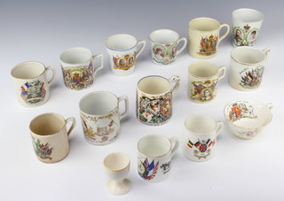 A Burleigh Ware 1937 Coronation mug minor commemorative mugs