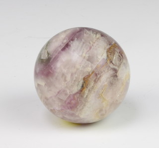 A carved hardstone ball 5cm 