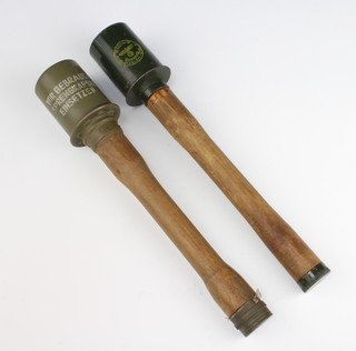 Two German stick grenades both marked 43