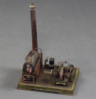 A model stationary steam engine 39cm h x 29cm w x 23cm d 