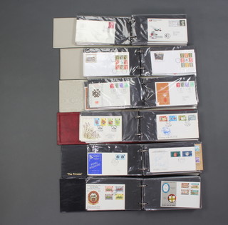 3 albums of Elizabeth II GB first day covers, 3 albums of Jersey first day covers 