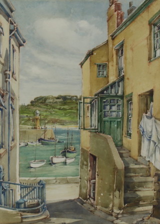 Harry Nixon 1886-1995, watercolour signed and dated 1954, study of St Ives, 35cm x 25cm 