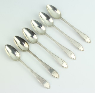 A rare set of 6 Scottish silver teaspoons Dundee 1790-1800, maker possibly Edward Livingstone 75 grams