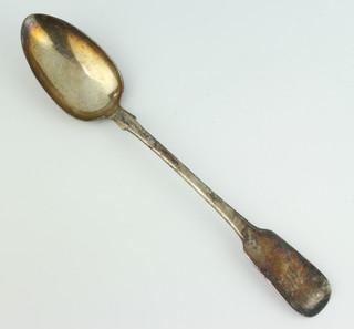 A George III silver fiddle pattern basting spoon, London 1829, 123 grams 