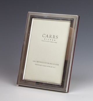 A 925 standard silver rectangular photograph frame 18cm x 13cm 
