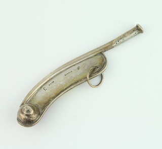 A silver plated American bosun's whistle