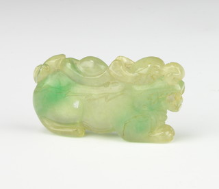 A carved jade figure of a dragon 9cm 