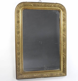 A 19th Century French D shaped mirror contained in a gilt frame 118cm x 80cm 