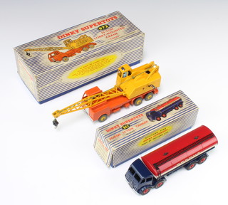 A Dinky Supertoys 942 Foden 14 ton tanker boxed (tear to side box) and a 972 20 ton lorry mounted crane boxed  