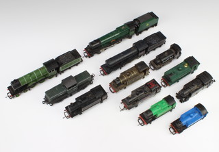A Hornby R150 model locomotive and tender (buffer damaged), ditto R50 Princess Victoria, Triang R150 locomotive and tender, a Lima diesel locomotive, 4 Hornby tank engines and 4 others 
