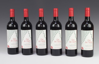 Six bottles of 1998 Clos de L'eglise - Lalande-de-Pomerol
