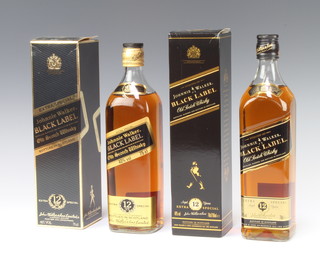 Two 75cl bottles of Johnnie Walker Black Label whisky 