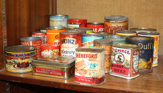 A tin of Lambert and Butler coarse cut waverley mixture, a tin of Heinz kidney soup, tin of Hereford brand corned beef and a tin of Hunters Christmas plum pudding 