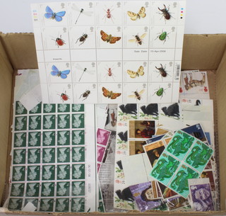 A collection of GB mint decimal part sheets some 2006, miniature sheets, 2007 birds, 2008 butterflies gutter block of 20, 2009 flowers, House of Hanover,  2007 World of Institutions, 2018 Business of Consumer, special issue blocks of 4, pairs etc  