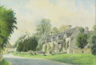 Dennis Hugh Somerfield 1911-1986, watercolour signed, village scene Westwell, Oxon, dated '79 21cm x 30cm 