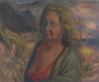 Alicia Boyle, oil on canvas, 'Portrait of Noel Pulleyne Buchanan', the reverse labelled, signed and dated 1952 50cm x 60cm 