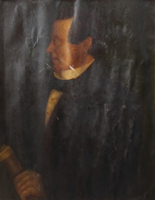 19th Century oil on canvas unsigned, portrait of a gentleman 60cm x 46cm 