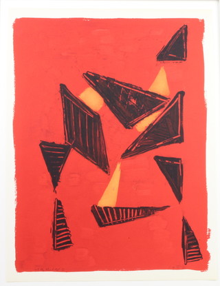 Marino Marini (1901-1980), impressionist print abstract study, dated 1957, unframed 32cm x 24cm 