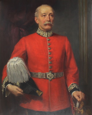 Moussa Ayoub (1873-1955), oil painting on canvas signed, Victorian portrait study of Thomas Norton (1845-1935) of Bagden Hall, Scissett, Nr Huddersfield, who was Deputy Lord Lieutenant of Yorkshire, a senior magistrate and a Commander of the British Empire.  Mr Norton was also a successful and highly regarded textile manufacturer  90cm x 72cm 
