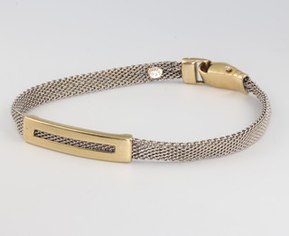 A 14ct yellow and white gold bracelet, 13 grams
