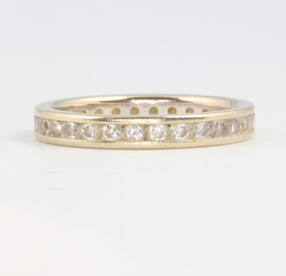 An 18ct white gold eternity ring size O 1/2