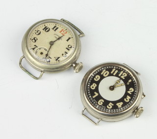 A gentleman's chromium cased vintage wristwatch with 2 colour dial contained in a 40mm case, a ditto inscribed Ingersoll contained in a 40mm case