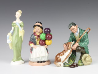 Three Royal Doulton figures - Balloon Seller HN2818 15cm, The Master HN2325 15cm and Lorna HN2311 20cm 