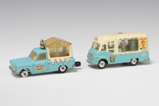 A Corgi musical Walls Ice cream No 474 together with a Karrier Ice Cream Van  No 428 