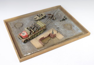 A 1.35 scale diorama Rommel's half track 6cm x 51cm x 41cm 