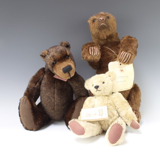A Wickenden bear, a Cliff Richard Collection bear 40cm and a Dormouse design limited edition bear 30cm 