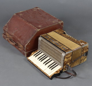 A Laguna accordion with 12 buttons (1f), cased 