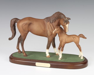 A Beswick figure First Born, chestnut mare and foal, no.182 from the Connoisseur Series by Amanda Hughes-Lubeck  17.8cm 