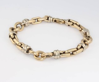 A yellow gold fancy link 9ct bracelet 23.1 grams