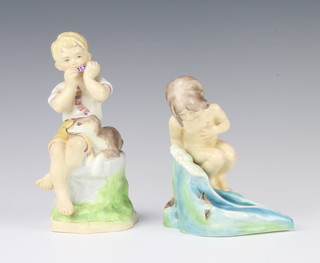 Two Royal Worcester figures - August 3441 13cm and June 3486 15cm 