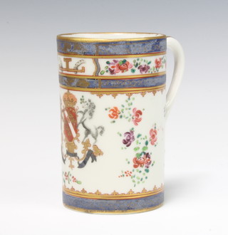 A Sampson mug decorated with an armorial 12cm  