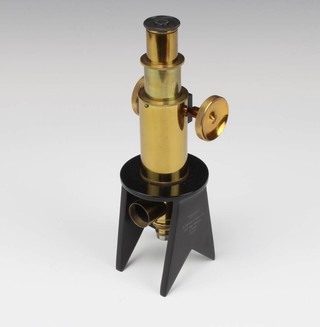 A W Watson and Sons Ltd lacquered brass Vulcan Metallurgical microscope "The Vulcan" no.26871 
