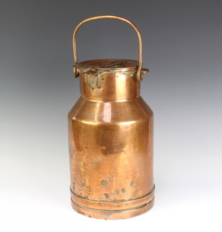 A copper milk churn marked Ivan Wharton Moorside Dairies Bradford 37cm h x 22cm diam. 