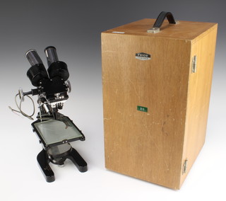 W Watson and Sons, a "Greenough" binocular microscope no. 101808, cased  