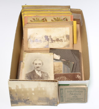 Forty four stereoscopic slides and items of ephemera 
