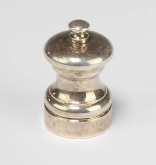 A silver mounted pepper mill 7cm 