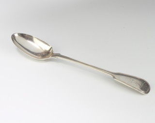 A Victorian silver fiddle pattern basting spoon London 1846, 172 grams 