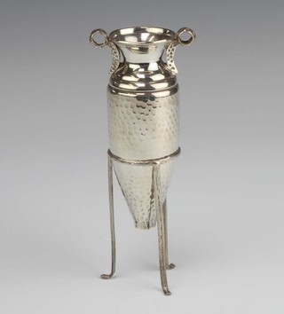 A Sterling silver amphora vase and stand 17cm, 92 grams 