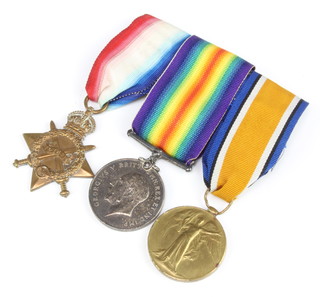 A World War One trio of medals to 587 BMBR.R.S. Haynes R.A